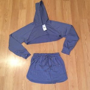 Knit crop top set